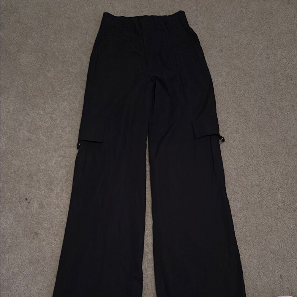 Black High-Waisted Cargo Pants